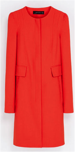 Zara red coat £99.99