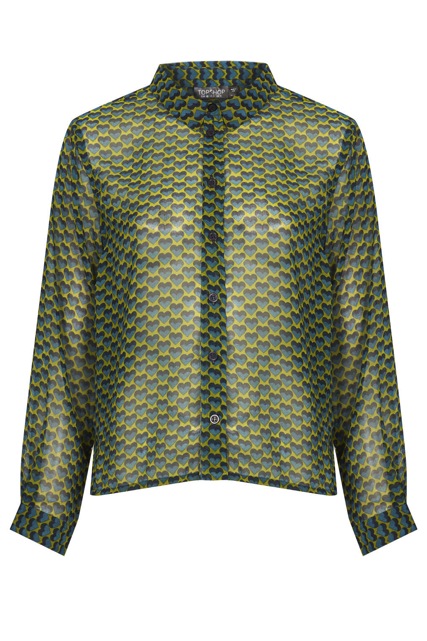 geo print shirt topshop