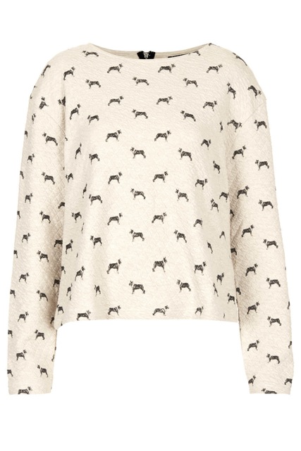 topshop dogprint sweatshirt